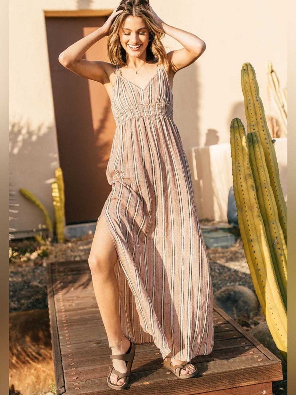 Lovestitch Chic Yarn Dye 100% Cotton Boho Maxi Dress